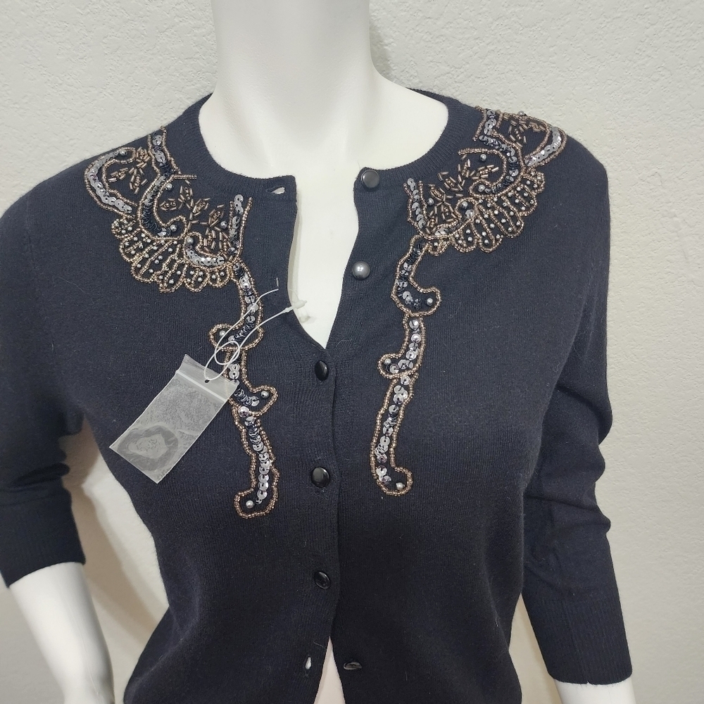 Apostrophe Black 7% Rabbit Hair Sweater Size S NWOT - Picture 8 of 10